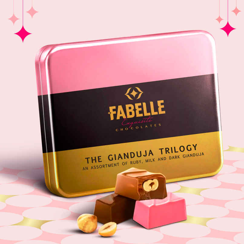 Fabelle Gianduja Trilogy- Assorted Luxury Handcrafted Chocolate Box