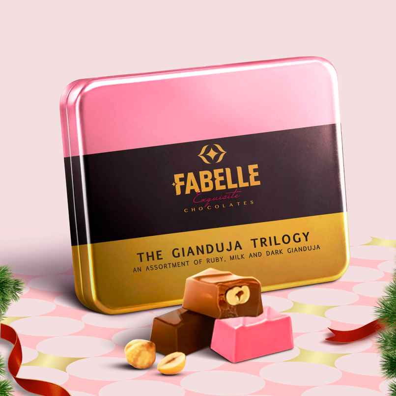 Fabelle Gianduja Trilogy- Assorted Luxury Handcrafted Chocolate Box