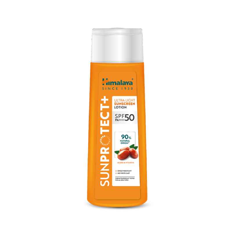 Himalaya SunProtect+ Ultra Light Sunscreen Lotion | SPF 50 PA+++ | 90% Natural Origin Ingredients Himalaya SunProtect+ Ultra Light Sunscreen Lotion | SPF 50 PA+++ | 90% Natural Origin Ingredients