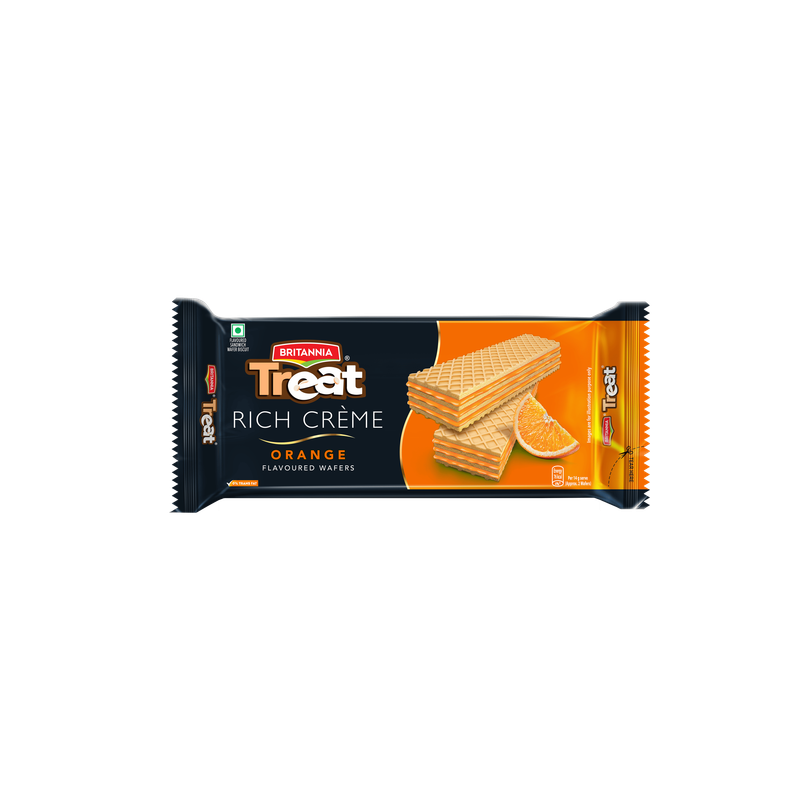 Britannia Treat Rich Creme Orange Flavoured Wafers