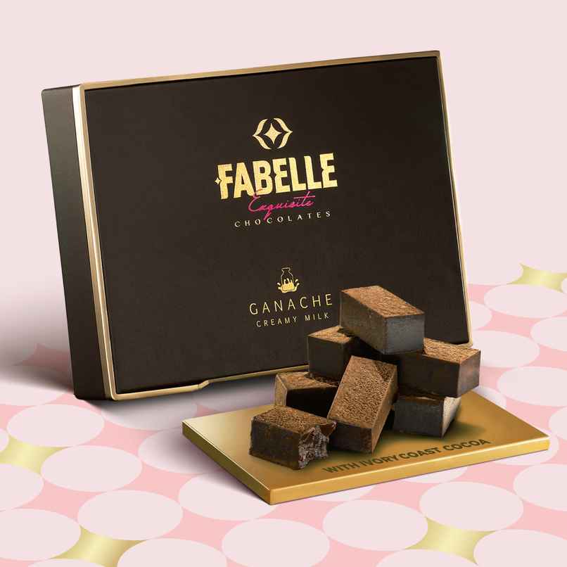Fabelle Ganache Creamy Milk- 20 Smooth Handcrafted Chocolate Cubes