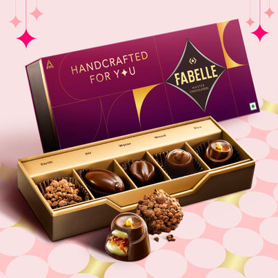 Fabelle Elements Pralines - 5 Handcrafted Dark Chocolates