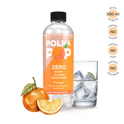 Polka Pop Orange Zero Sugar Sparkling Water