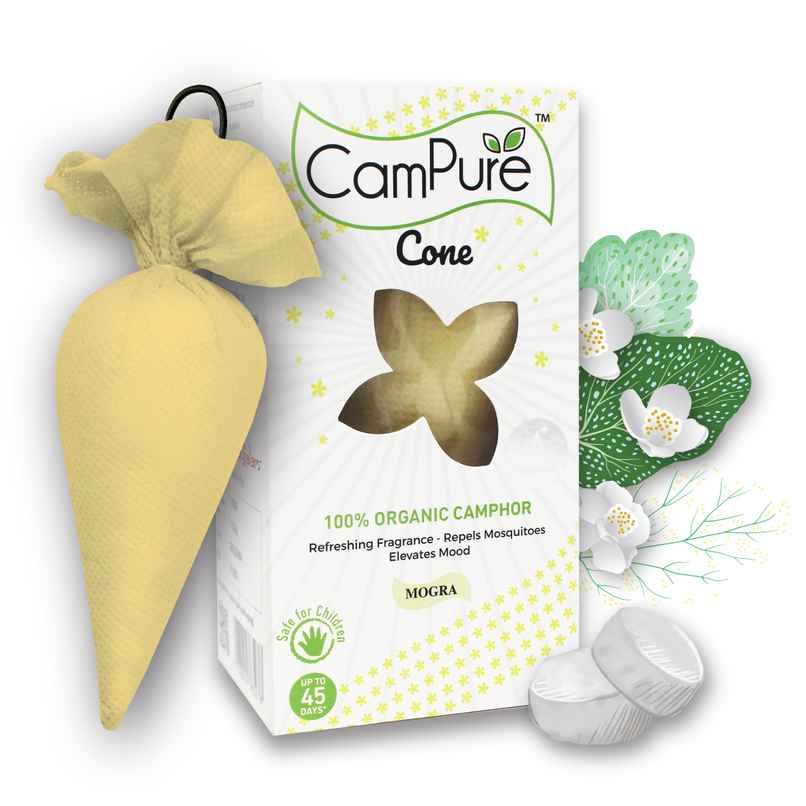 Campure Mogra Camphor Cone Air ,Car, Room Freshener