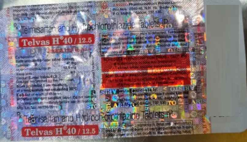 Telvas H 40/12.5 Tablet Telvas H 40/12.5 Tablet