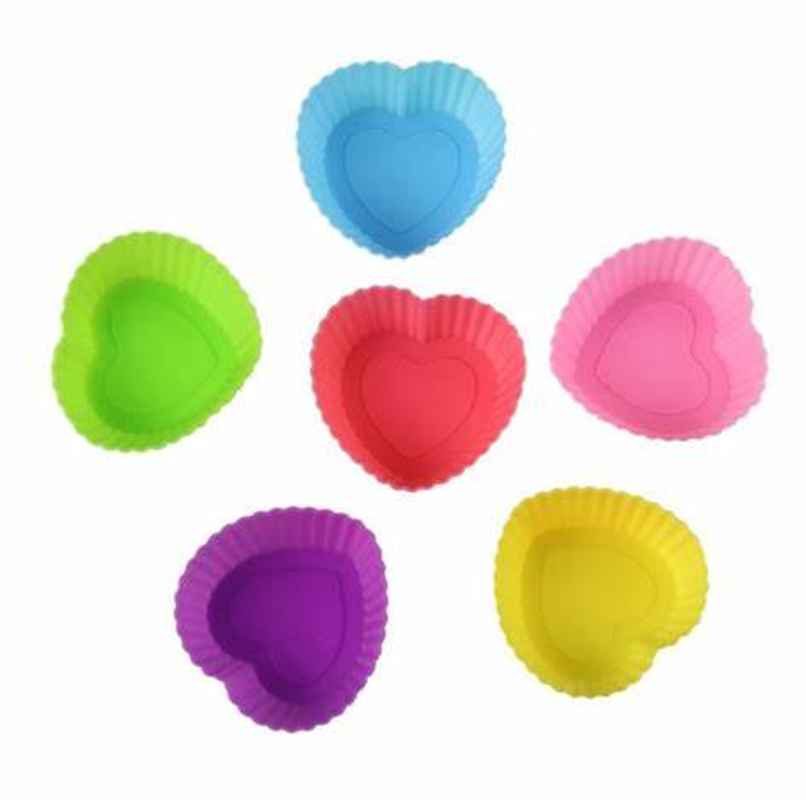 Spine Silicone Muffin Mould Heart Shape- Set Of 6
