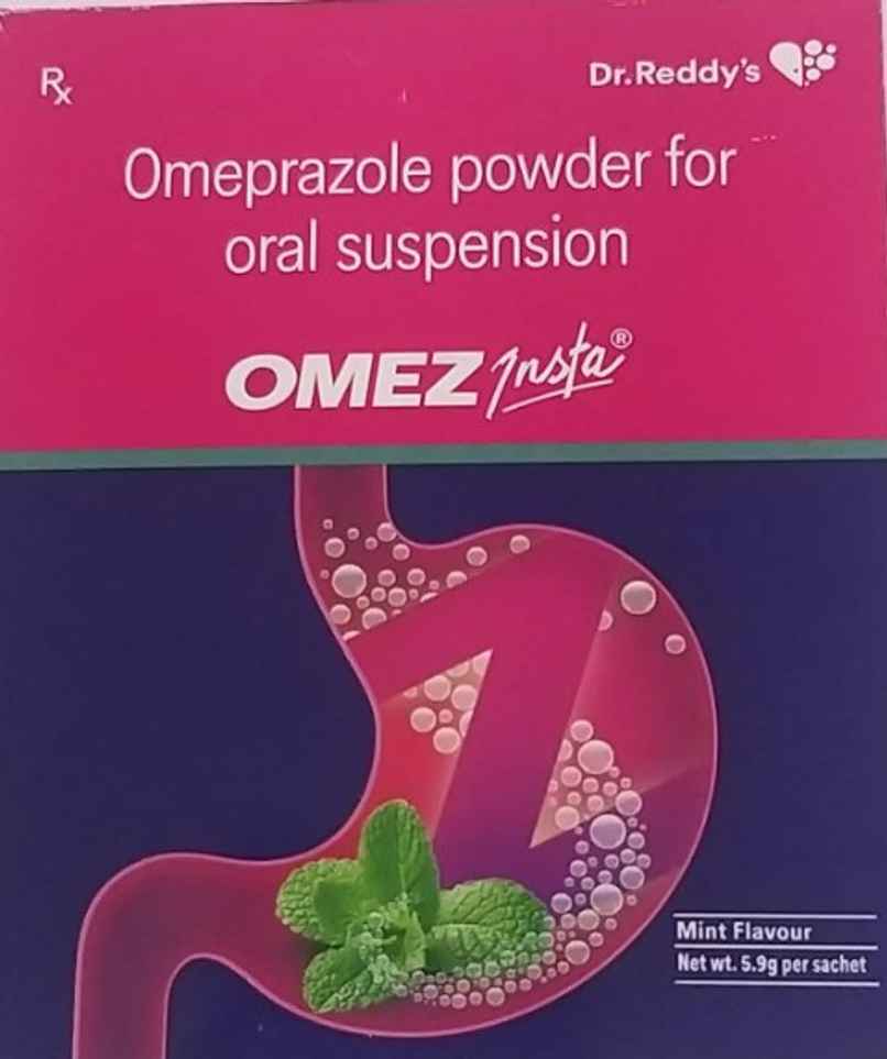 Omez Insta Mint Flavour Powder For Oral Suspension Omez Insta Mint Flavour Powder For Oral Suspension