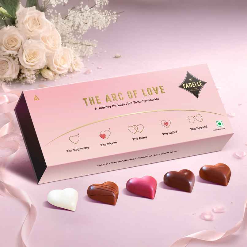 Fabelle Valentine Hearts Collection Handcrafted Heart Shaped Pralines