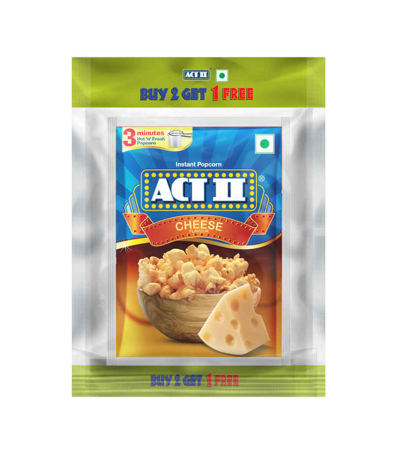 ACT II Instant Popcorn - Cheese, Buy 2 Get 1 free offer, Hot & Fresh in 3 mins