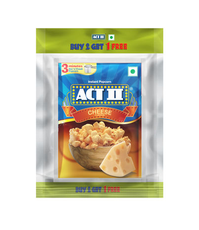 ACT II Instant Popcorn - Cheese, Buy 2 Get 1 free offer, Hot & Fresh in 3 mins