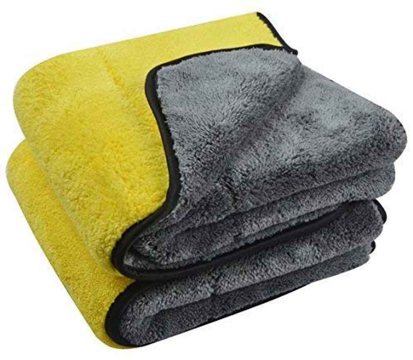 Autofy Multipurpose Microfiber Car Cleaning Cloth (Pak of 2) - Multicolour | 800 GSM | 40 cm x 40 cm