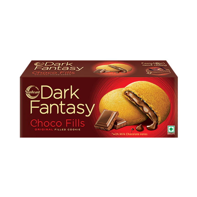 Sunfeast Dark Fantasy Choco Fills, Original Filled Cookies with Choco Creme | Perfect Snack