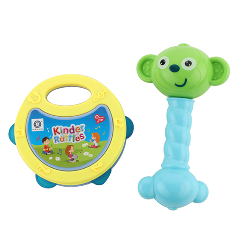 Aditi Toys 2-Piece Baby Rattle Set - Safe, Colourful, 100% BPA Free, Non-Toxic, Infant Grab, Age 0 -6M