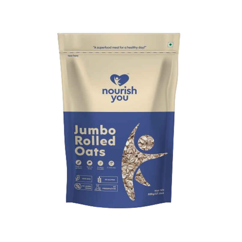 Nourish You Jumbo Rolled Oats - Gluten free , Breakfast Cereal
