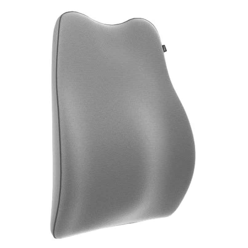 Frido Car Backrest Pillow For Lumbar Support & Back Pain Relief While Driving, Grey, Pack Of 1