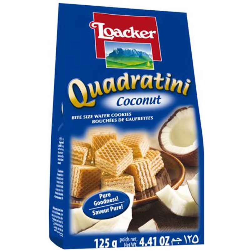 Loacker Quadratini Coconut Cookies 