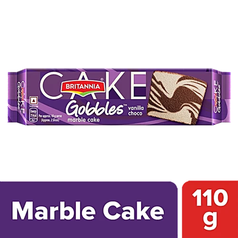 Britannia Gobbles Marble Cake Choco Vanilla | Bakery Delight
