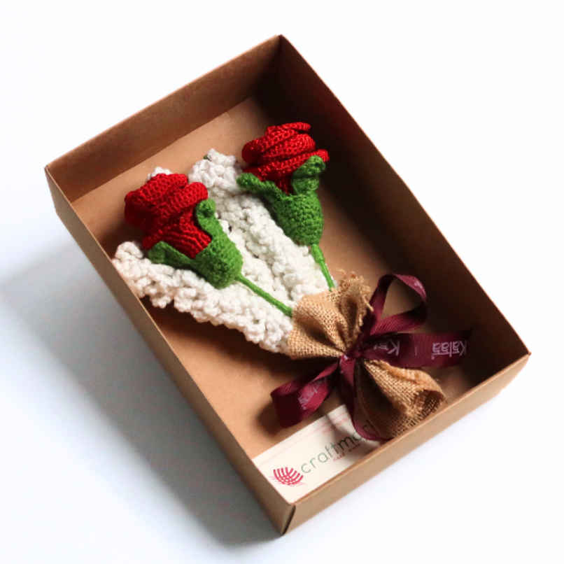 The Kalaa Store Handcrafted Crochet Roses Bouquet