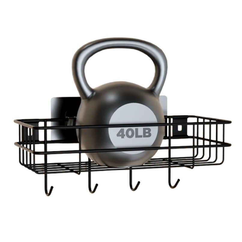 Lorazzo Bathroom Organiser Shelves With Hooks - Self Adhesive Without Drill