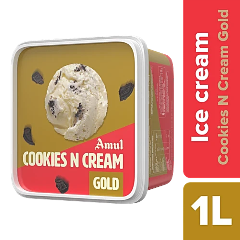 Amul Gold Cookies & Cream Ice Cream Tub