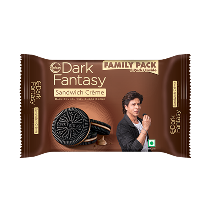 Sunfeast Dark Fantasy Creme, Made With Real Chocolate