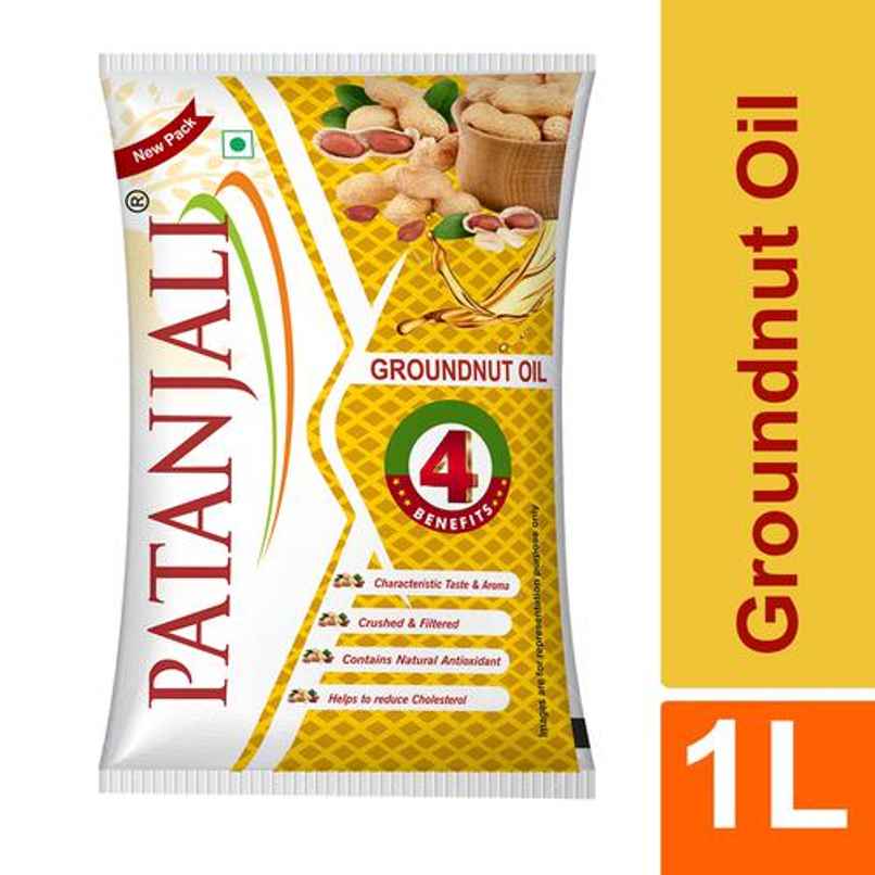 Patanjali Groundnut Oil Polypack