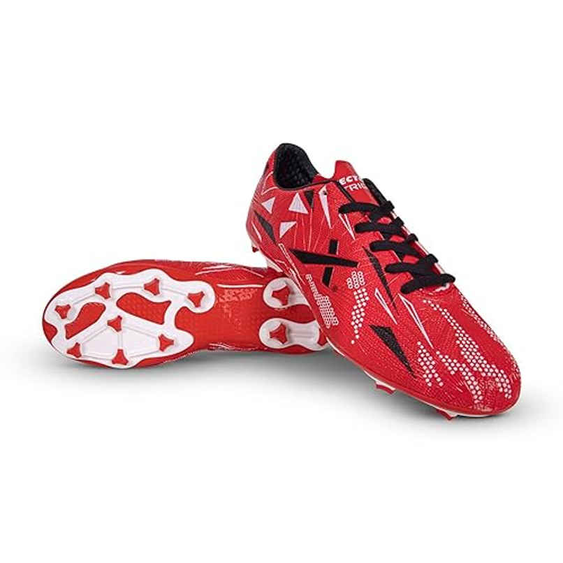 Vector X Trigger Football Shoe Studs Double Colored High Strength For Men | Red-Black Size-7
