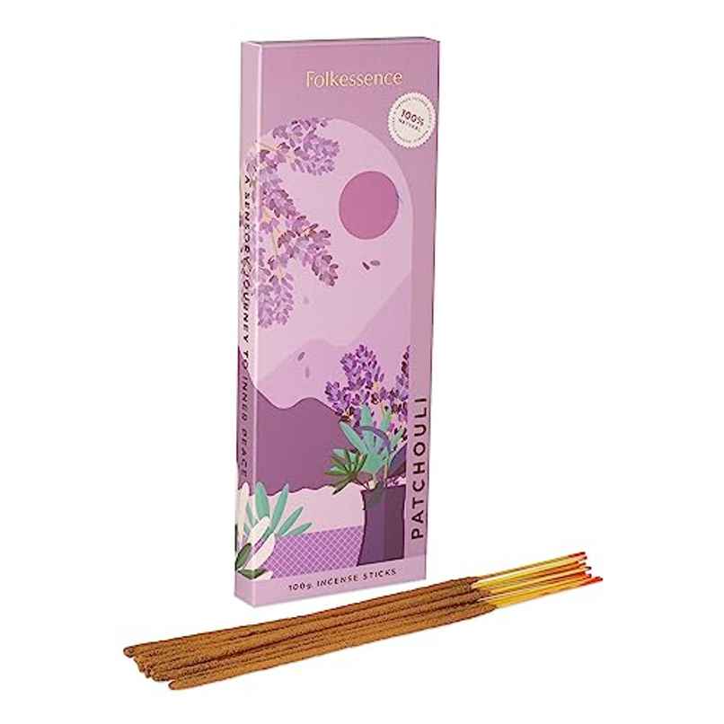 Folkulture Incense Sticks, Pack of 75 Masala Incense Sticks, Patchouli