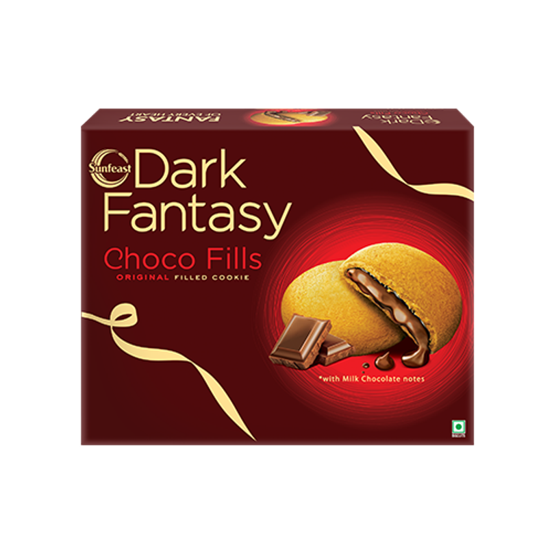 Sunfeast Dark Fantasy Choco Fills, Original Filled Cookies with Choco Creme