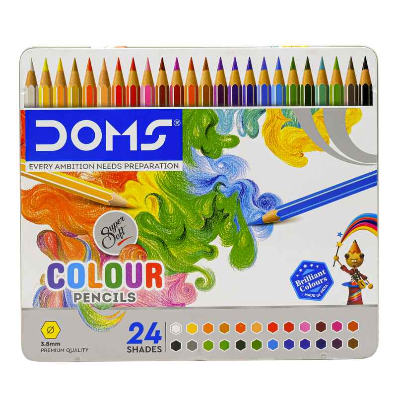 Doms Fsc 24 Flat Tin Colour Pencil Doms Fsc 24 Flat Tin Colour Pencil