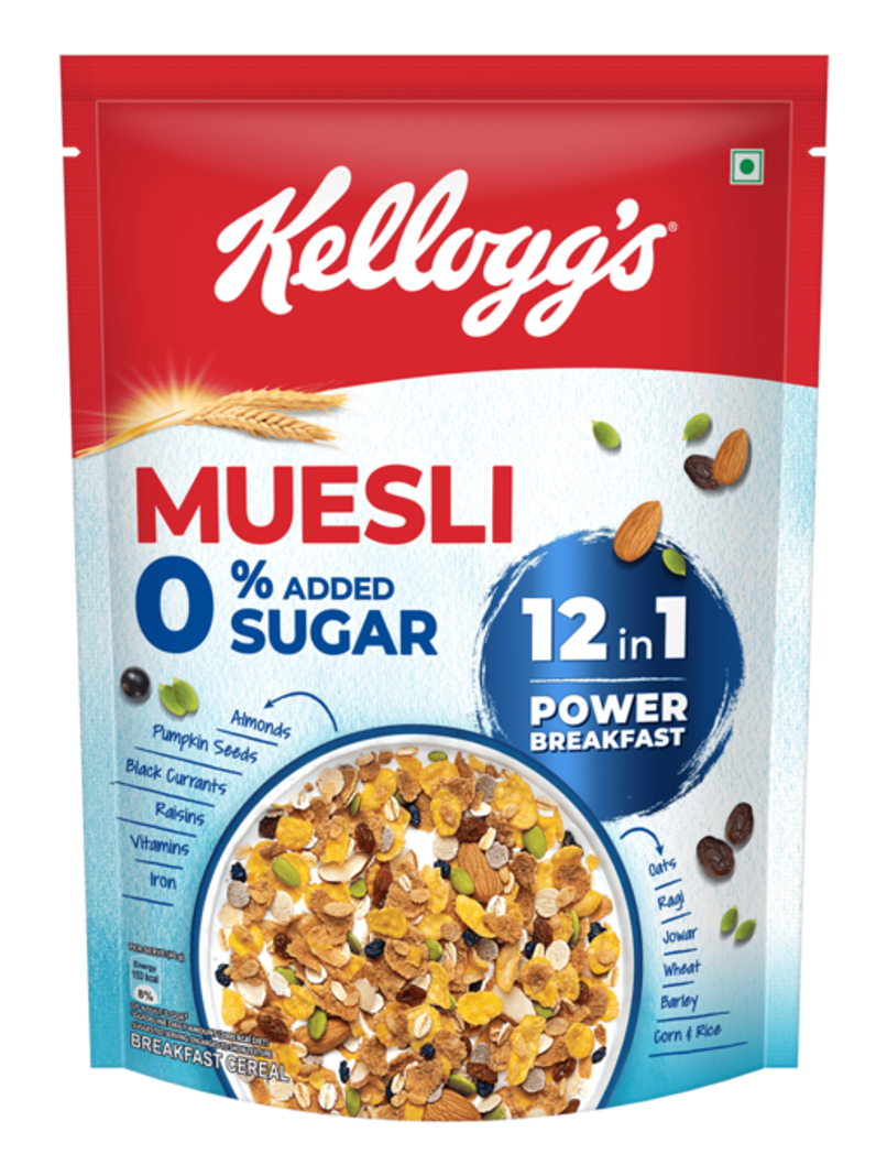 Kellogg's Muesli 0% Added Sugar | 12-in-1 Power Breakfast | India's No. 1 Muesli Kellogg's Muesli 0% Added Sugar | 12-in-1 Power Breakfast | India's No. 1 Muesli
