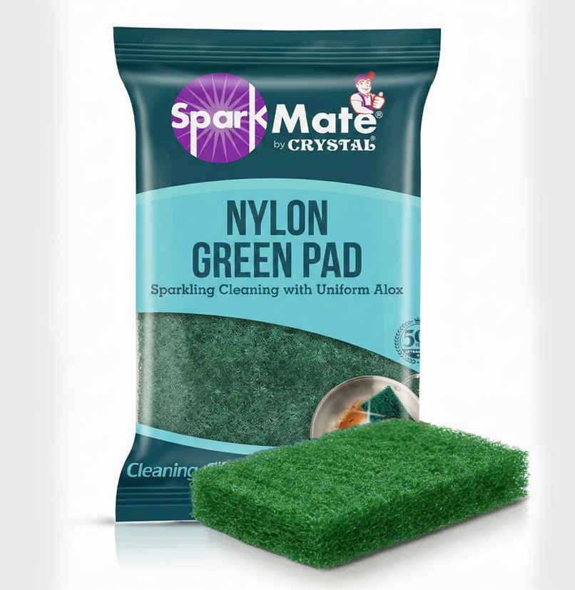 Sparkmate By Crystal Nylon Green Scrub Pad