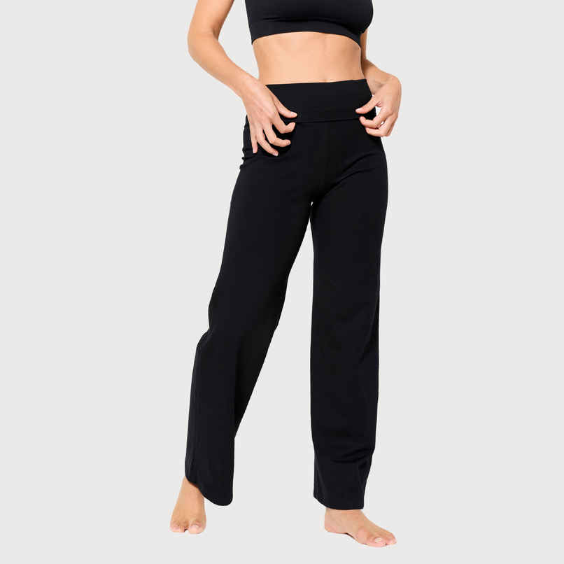 Decathlon | Kimjally WoMen's Yoga High-Waisted Bottoms | Black - M