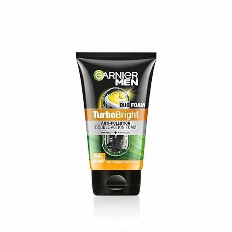 Garnier Men Turbo Bright Anti-Pollution Double Action Face Wash