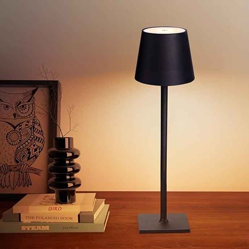 Desidiya Wireless Led Desk Lamp Usb Charging, Touch Control, Ambient Light For Study & Office
