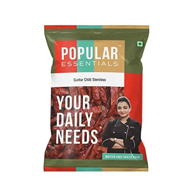 Popular Essentials Guntur Chilli Stemless Popular Essentials Guntur Chilli Stemless
