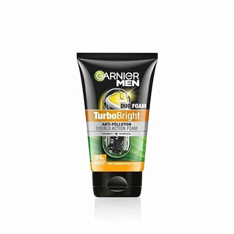 Garnier Men Turbo Bright Anti-Pollution Double Action Face Wash