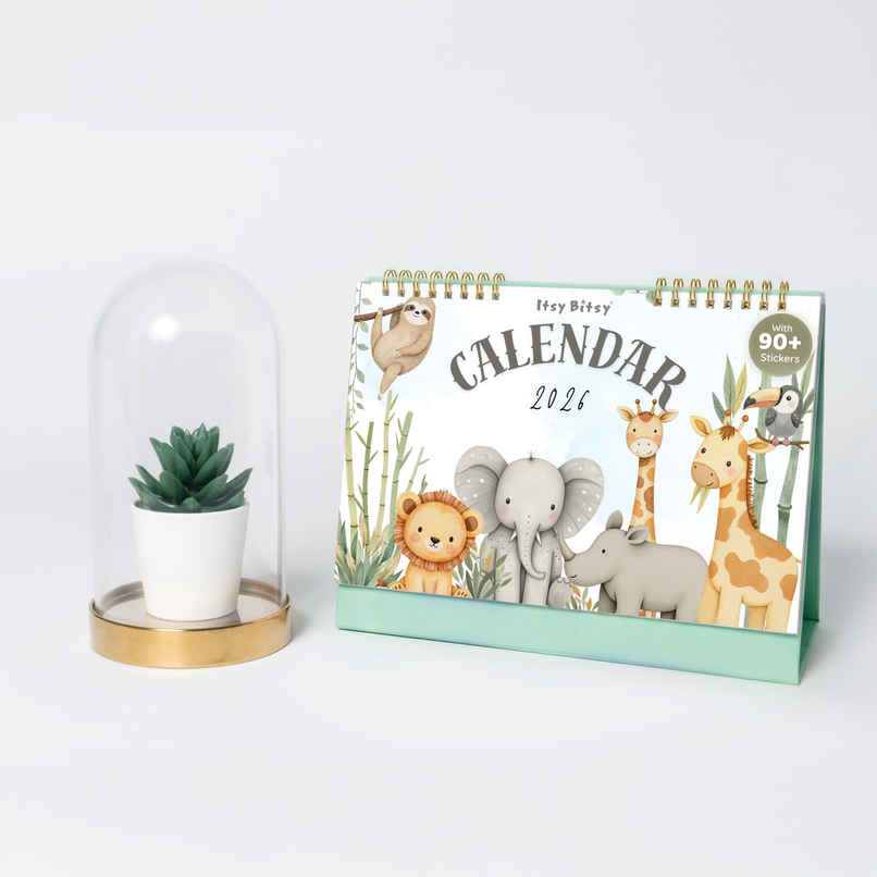 Desk Calendar 2026 Animal Kingdom with Sticker Desk Calendar 2026 Animal Kingdom with Sticker