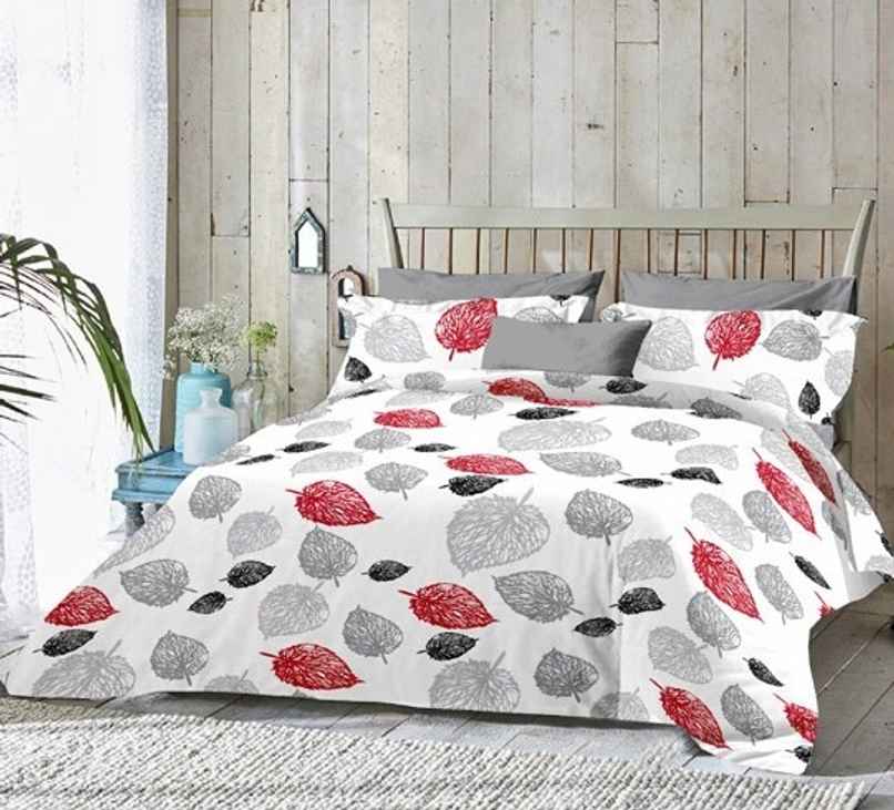 BAY6 100% Cotton 144 TC Double Bedsheet - 100 x 90 Inch, Botanical Print