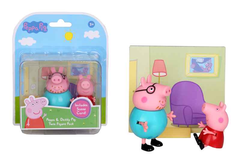 Hasbro Peppa Pig Pep Peppa Pig & Daddy Twin Figure Pack Hasbro Peppa Pig Pep Peppa Pig & Daddy Twin Figure Pack