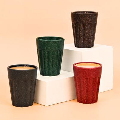 Eha Earth Friendly Tea & Coffee Cup | Rice Husk Biocomposite | Multicolour - 100 ml