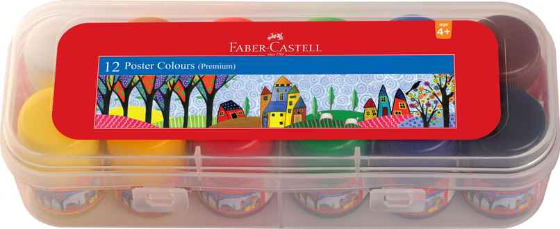 Faber-Castell Poster Colour Set Of 12 (Plastic Box)