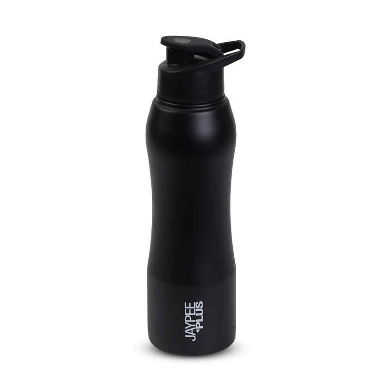 Jaypee Plus Safari 750 Stainless Steel Leakproof Water Bottle with carry Handle | Black | 750 ml