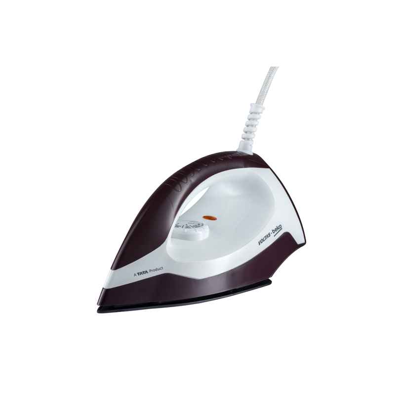 Voltas Beko | I1000VD-BGWH | A Tata Product 1000 W Dry Iron, Cord length 1.6m | Burgundy & White