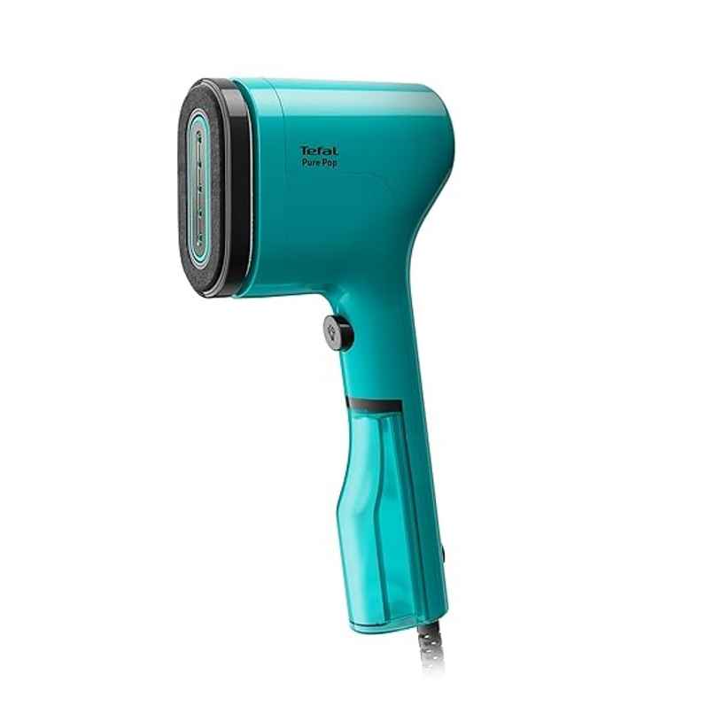 Tefal Pure Pop-up Handheld Garment Steamer 1300 Watts, Reversible Pad, Vertical Steam|Green- 120 ml Tefal Pure Pop-up Handheld Garment Steamer 1300 Watts, Reversible Pad, Vertical Steam|Green- 120 ml