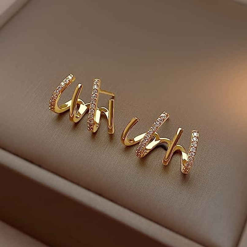 Shining Diva Fashion Latest Stylish Ear Cuff Earrings for Women and Girls | 14980er