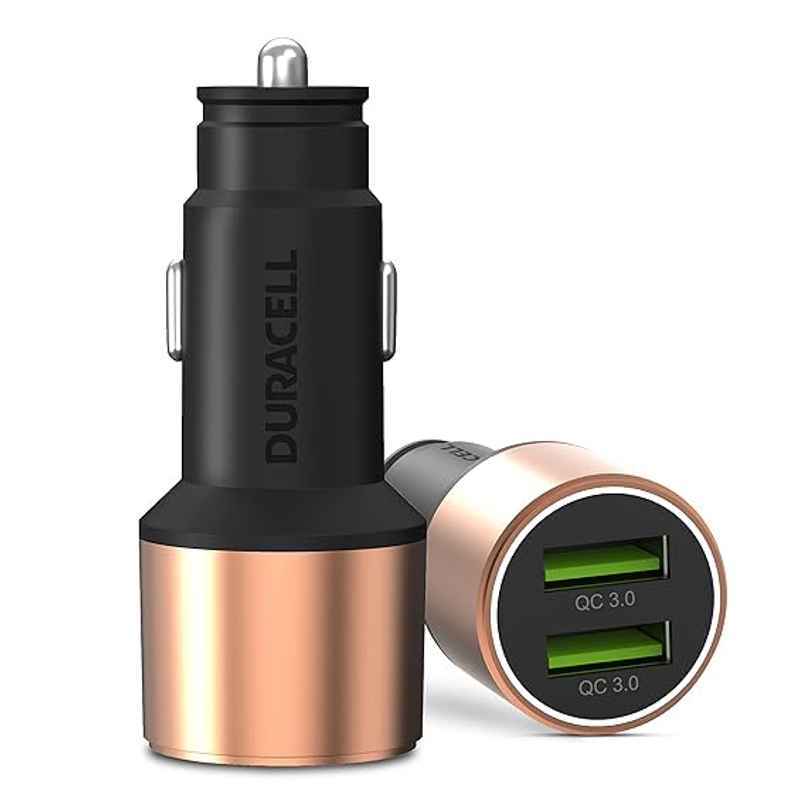 Duracell 36W Fast Car Charger Compatible With Smartphones | Tablets & More-Copper Black Duracell 36W Fast Car Charger Compatible With Smartphones | Tablets & More-Copper Black