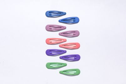 Gush Beauty Tic Tac Hair Pins/Clips | Multicolor | Green, Purple, Blue & Pink