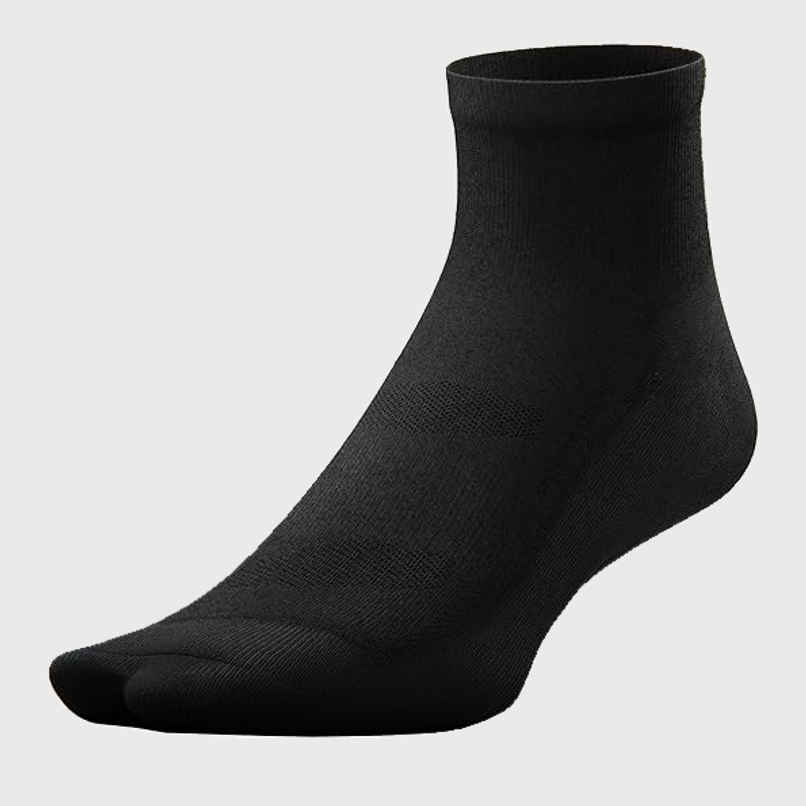 Frido Active Socks For Men and Women | Quarter Length | Core Black Color | UK 6-9 - 1 pc
