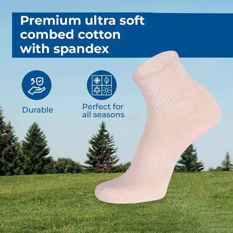 Beyond Unisex Combed Cotton Socks | Beige - One Size Beyond Unisex Combed Cotton Socks | Beige - One Size